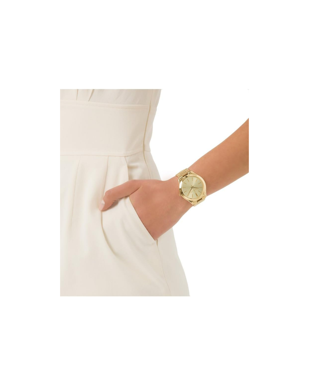 Reloj Michael Kors Slim Runway para Mujer, 42 mm, Movimiento de Cuarzo a Tres Agujas con Correa de Acero Inoxidable MK3179 - Imagen 4