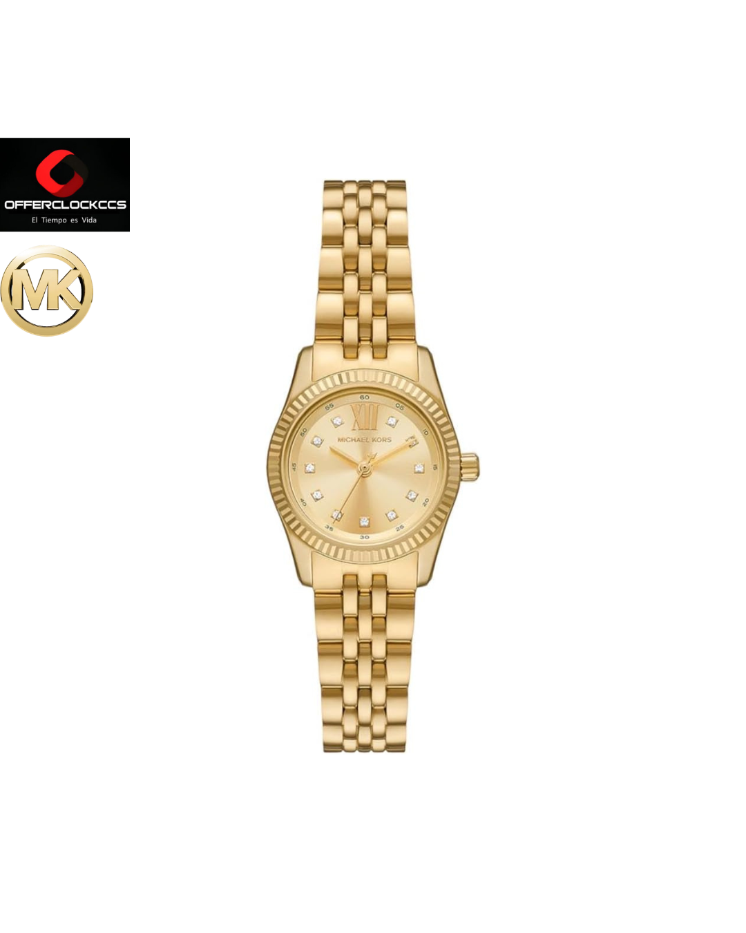Reloj Michael Kors Lexington para Mujer, 26mm Movimiento de Cuarzo a Tres Agujas con Correa de Acero Inoxidable